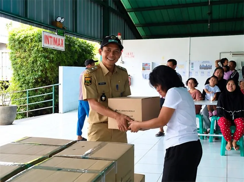 Monthly community supplies prepared for local families